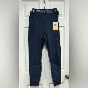 Kari Traa Women’s Large Voss Tights UPF 40+ Royal Blue NWT Fast Drying Fabric